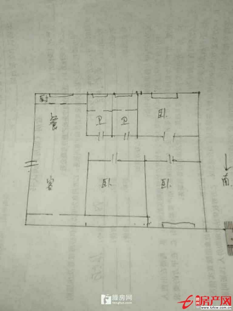 滕北學區房，金葉花園，好戶型好樓層，三室兩廳兩衛，送車庫