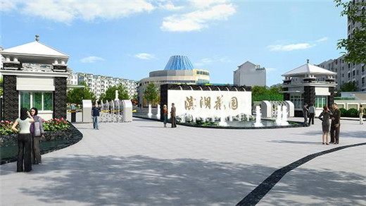 濱湖鎮(zhèn)荷塘月色毗鄰廣場